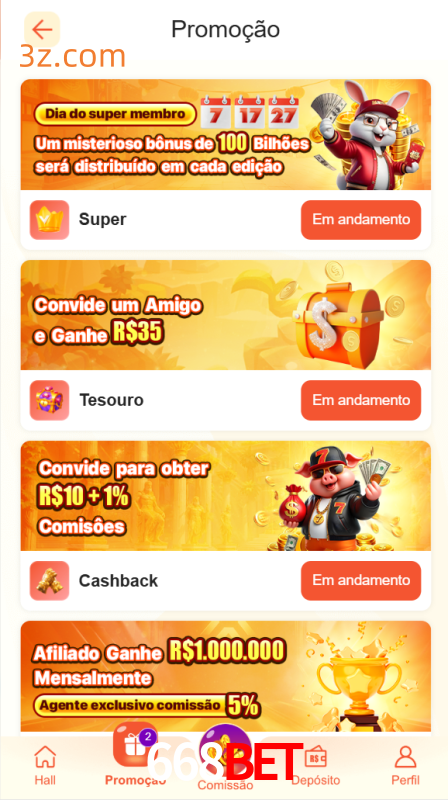Bônus e Promoções